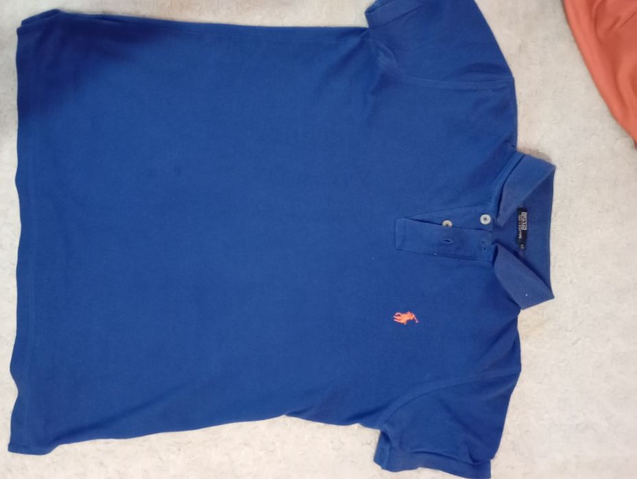 футболка синия поло