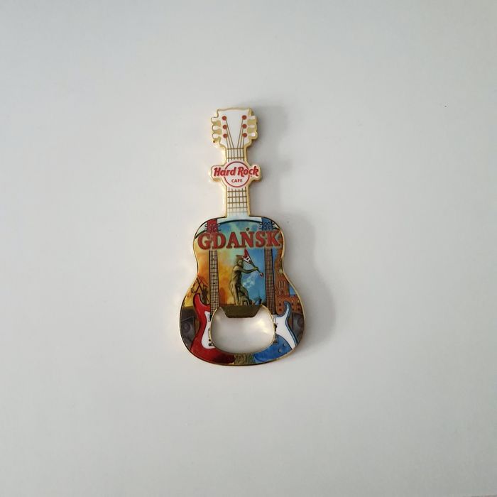 Magnes na lodówkę Hard rock gitara Gdańsk Otwieracz do butelek NOWY