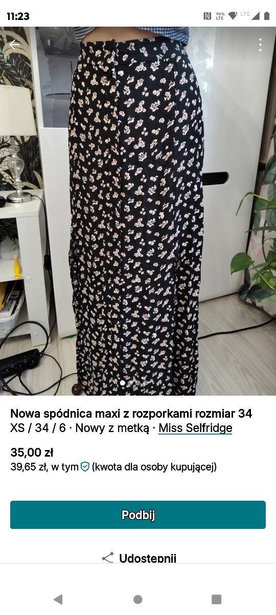 Nowa spódnica maxi