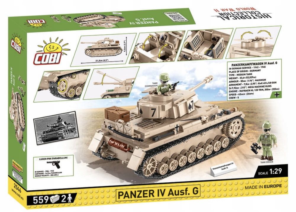 Klocki Cobi Czołg Panzer IV AUSF.G 2546