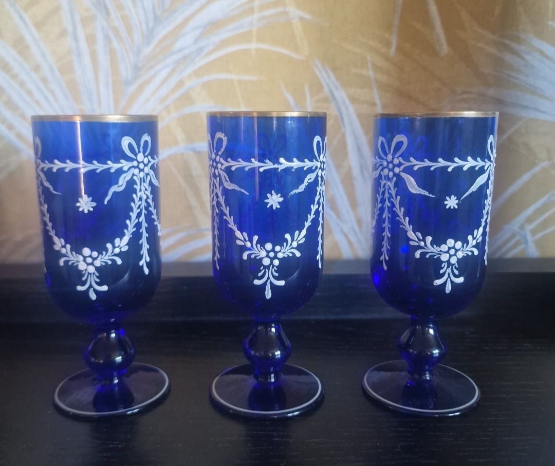 Copos azul cobalto