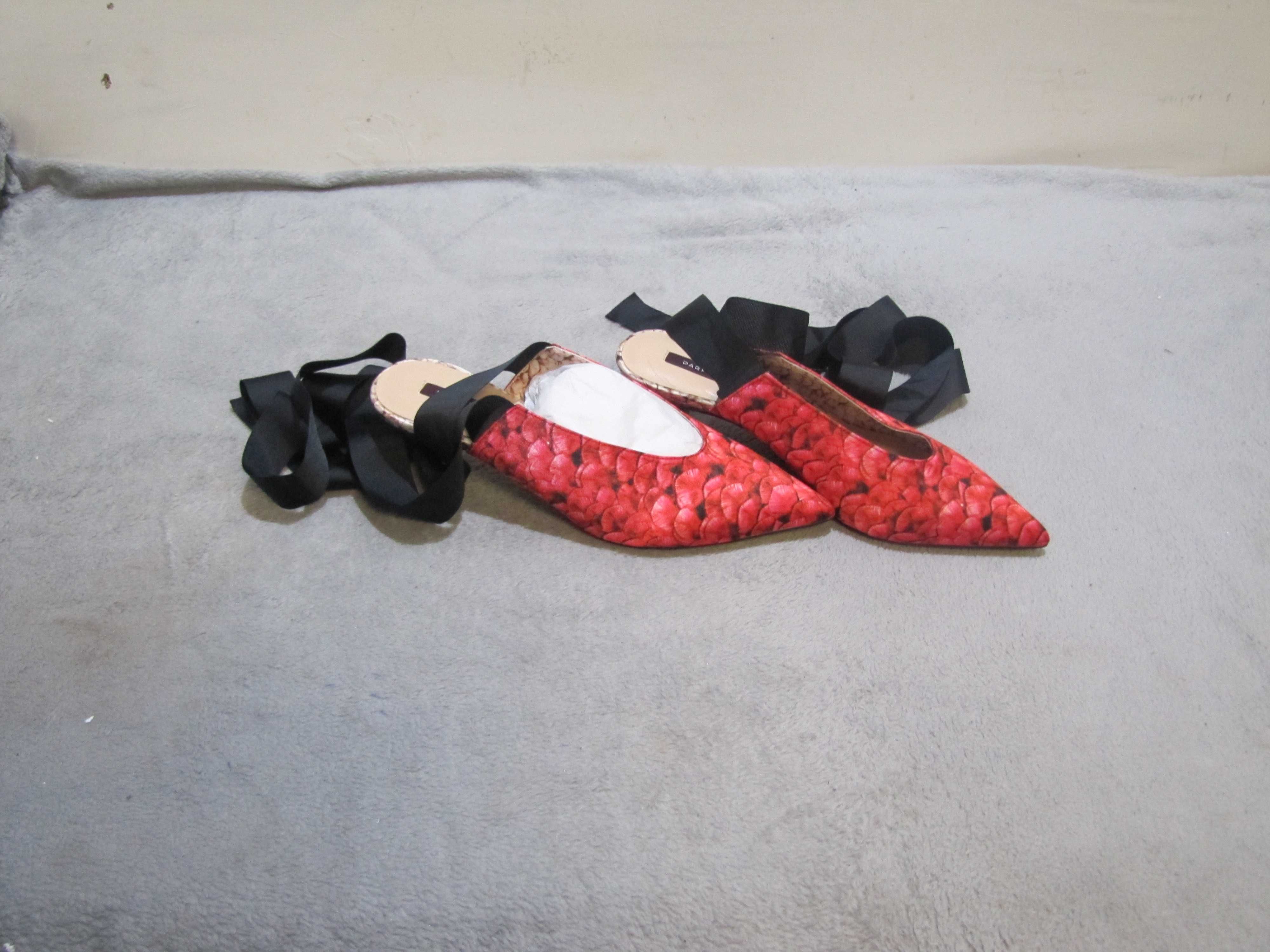 Czółenka buty damskie szpilki na obcasie wiązane szpic roz. 38 Parfois