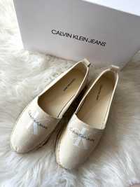 Espadryle na platformie Calvin Klein