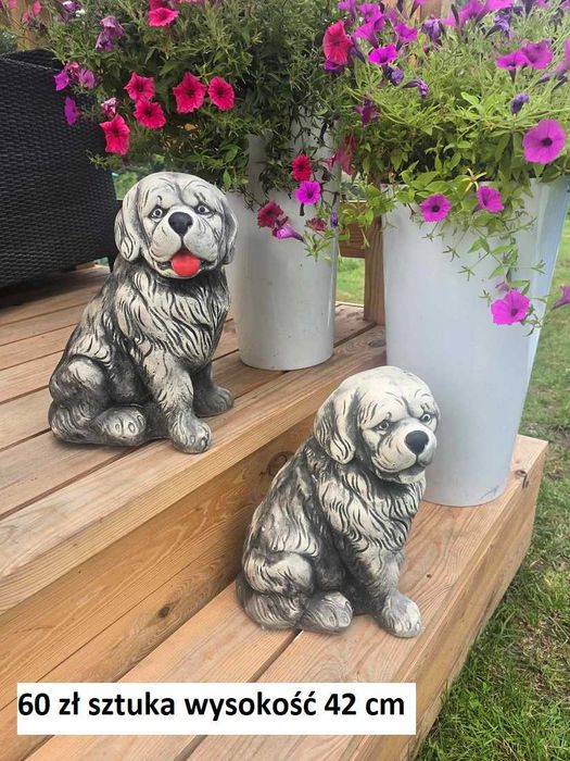 Figurki z gipsu kot z gipsu kotki ogrodowe figurka na taras Ozdobne