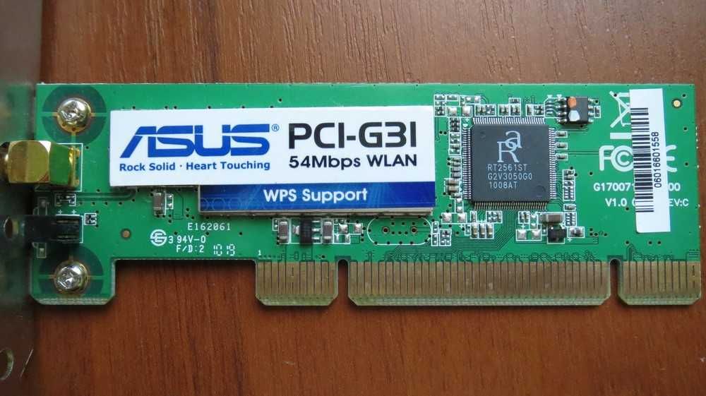 Сетевые карты ПК 3шт и Адаптер Wi-Fi Asus PCI-G31