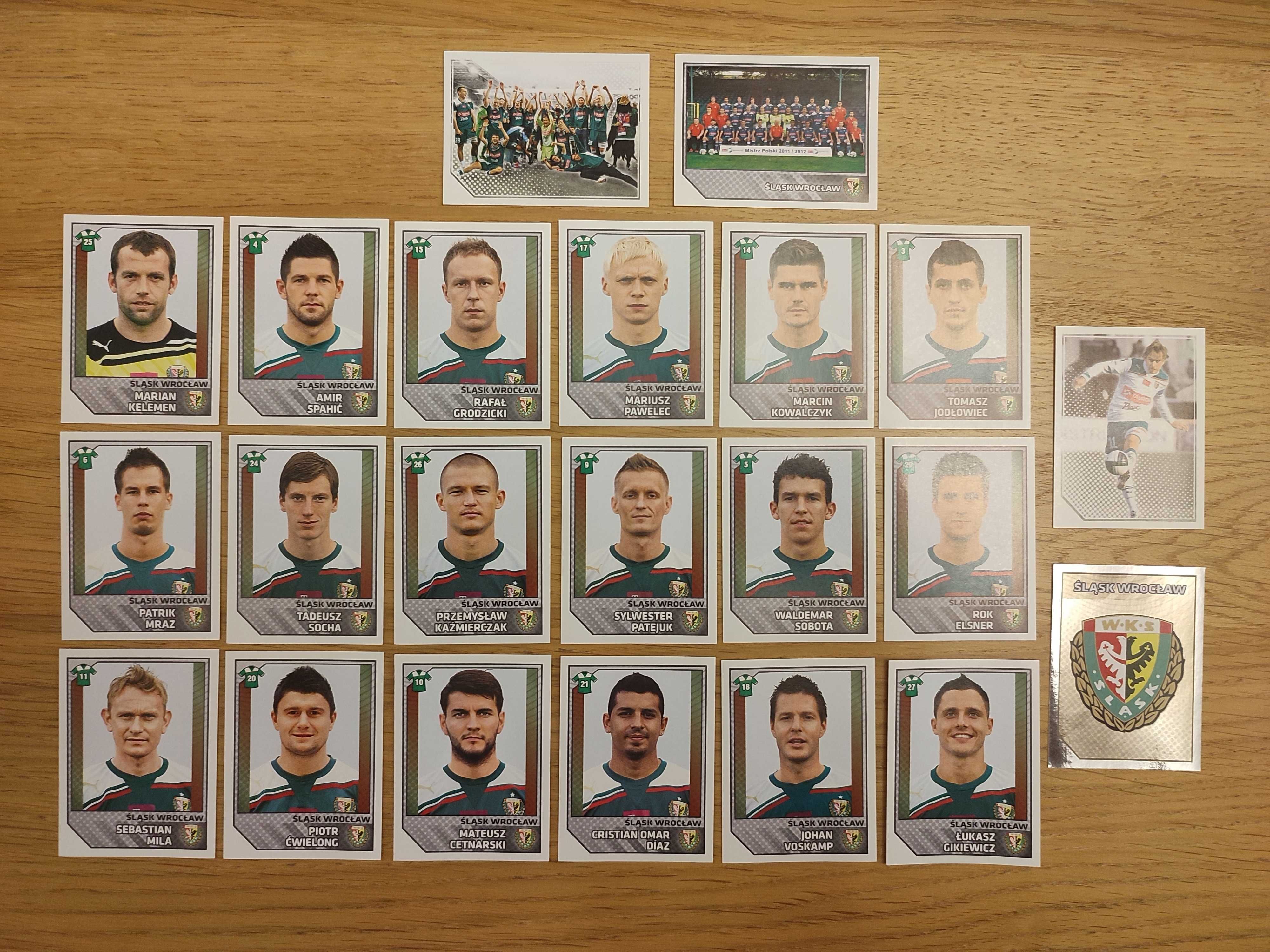 naklejki ekstraklasa 2013 panini śląsk wrocław