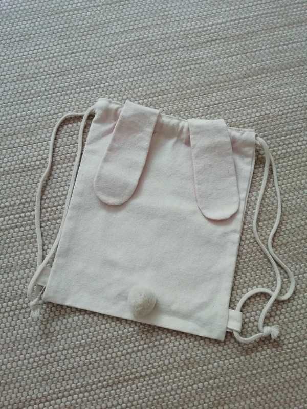 Saco de pano coelho bunny / sacola / mochila para criança