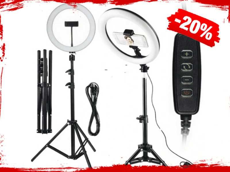 Profesjonalna LAMPA Pierścieniowa Statyw 220cm Led Ring 80W  (-20%)