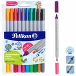 Flamastry Pelikan Colorella Twin dwustronne 10 flamastrów = 20 kolorów