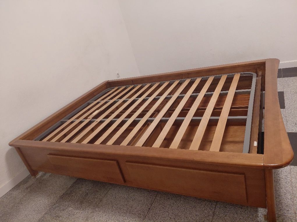 Cama de Madeira Casal Madeira Maciça Pinho Mel
