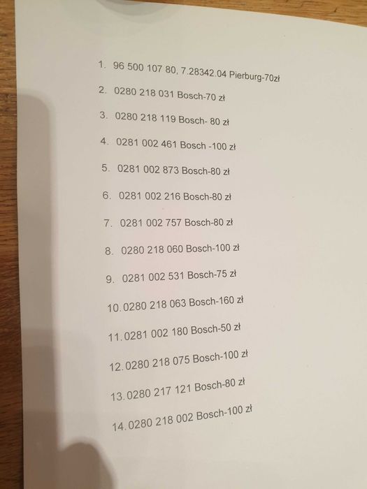 Przepływomierz wiele marek i modeli aut Audi, VW, Peugeot, Seat itp.