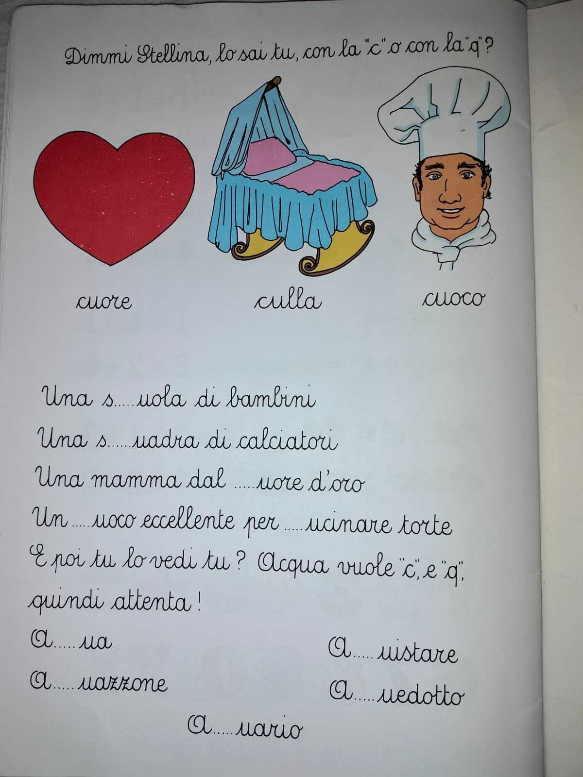 Зошит для вивчення італійської мови для дітей