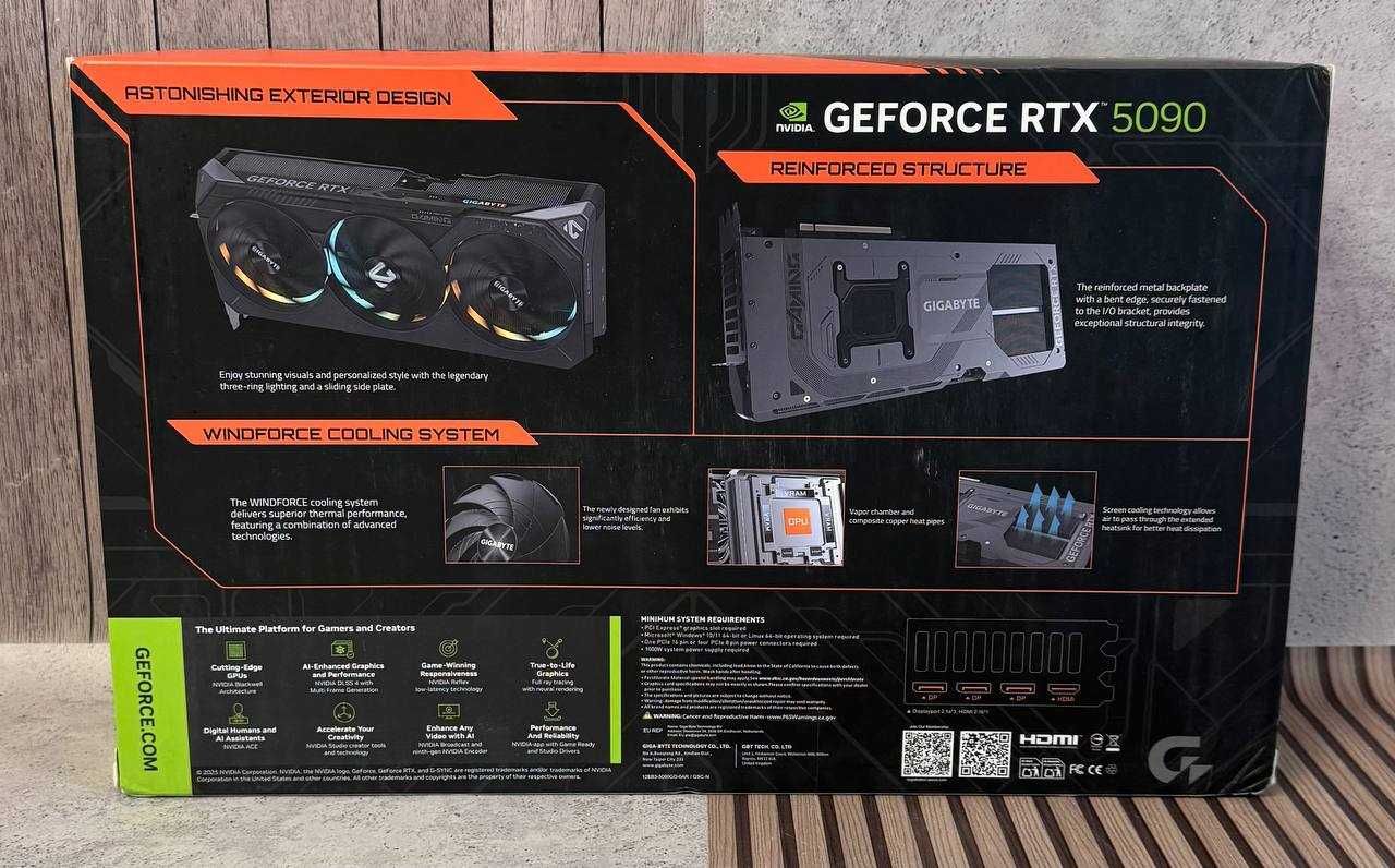 Відеокарта GIGABYTE GeForce RTX 5090 GAMING OC 32G