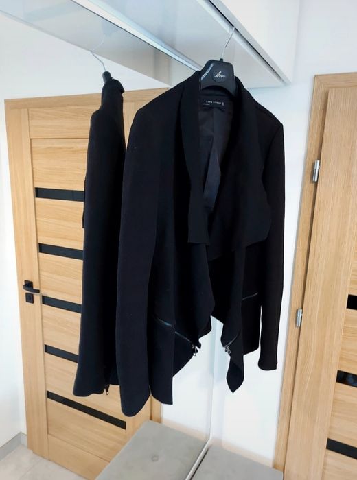 Zara Marynarka damska Kate Middleton roz S z wełna swobodna