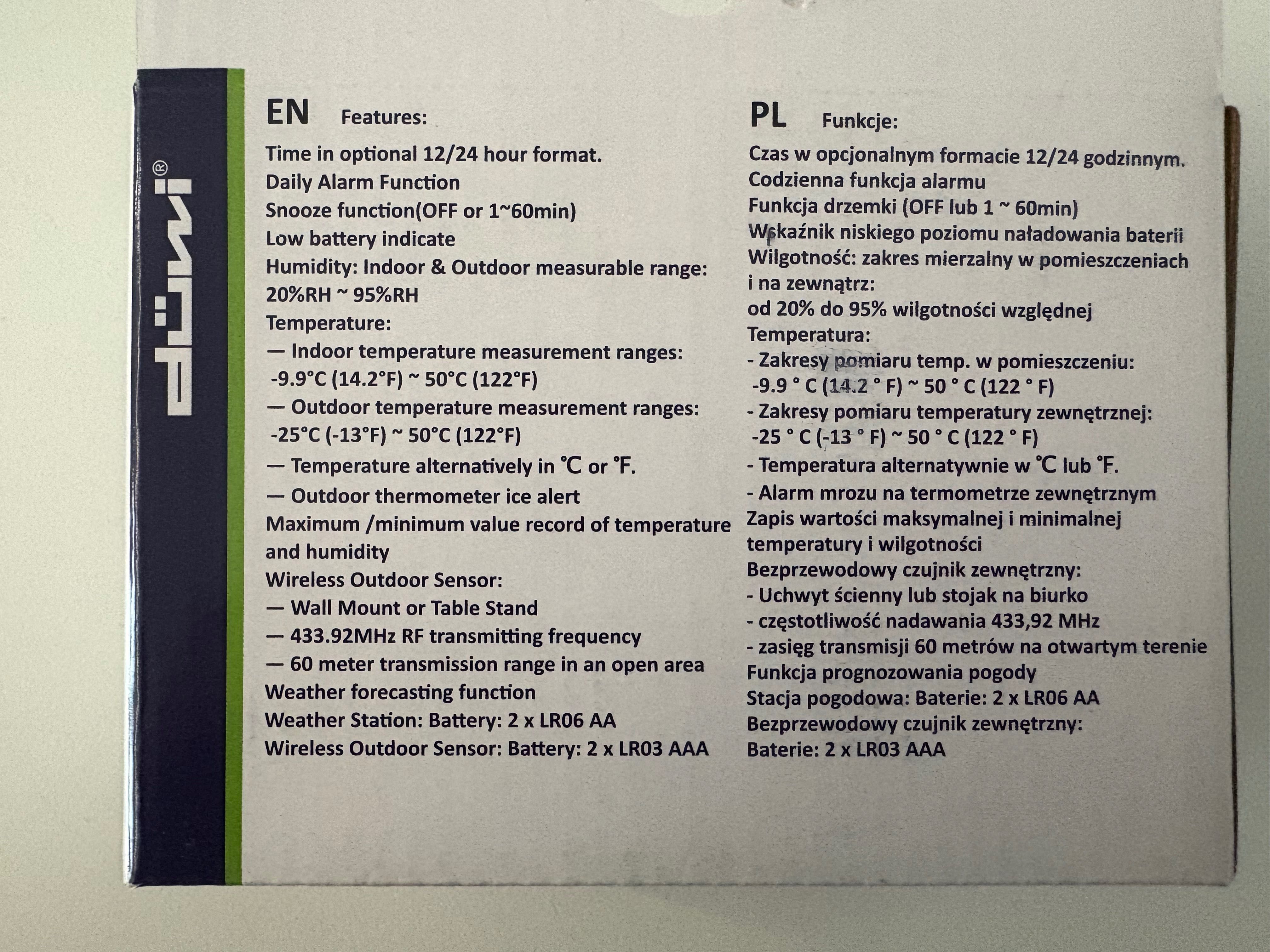 Stacja pogodowa VARIO