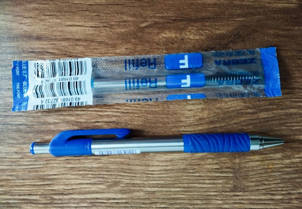 Ручка металева Zebra T3 для портмоне чорний, металева F 301 Ultra BL