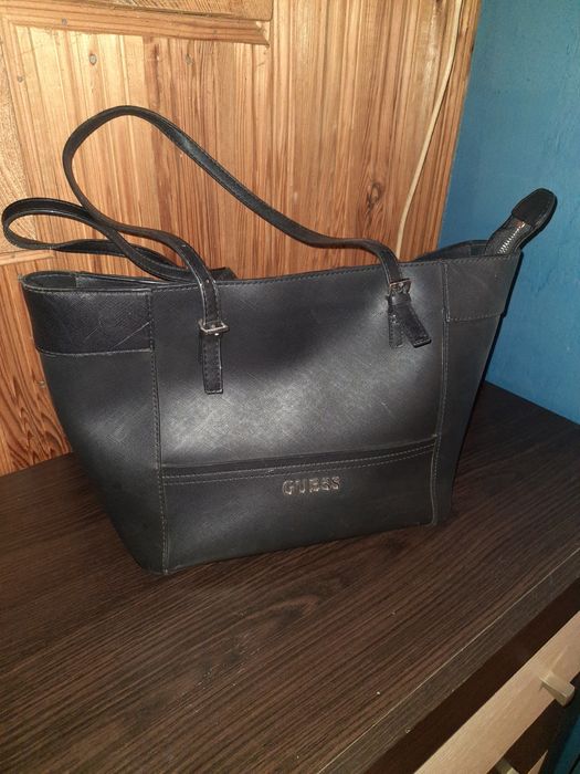 Сумка Guess чорна шопер,класика