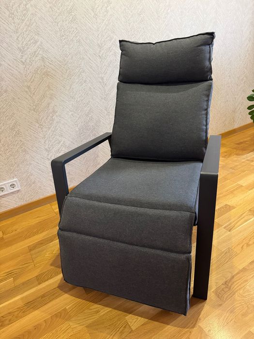 Крісло Лаунж крісло багатопозиційне VONGE чорний(темно сіре)