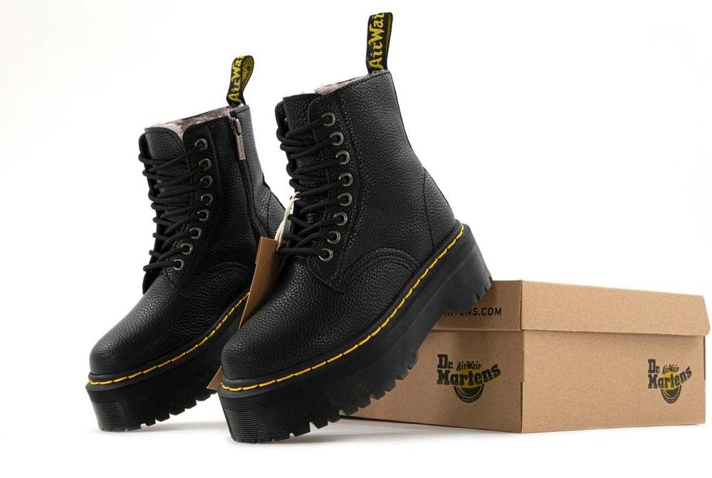 Женские зимние ботинки Dr. Martens Jadon Winter Fur черевики мартенс