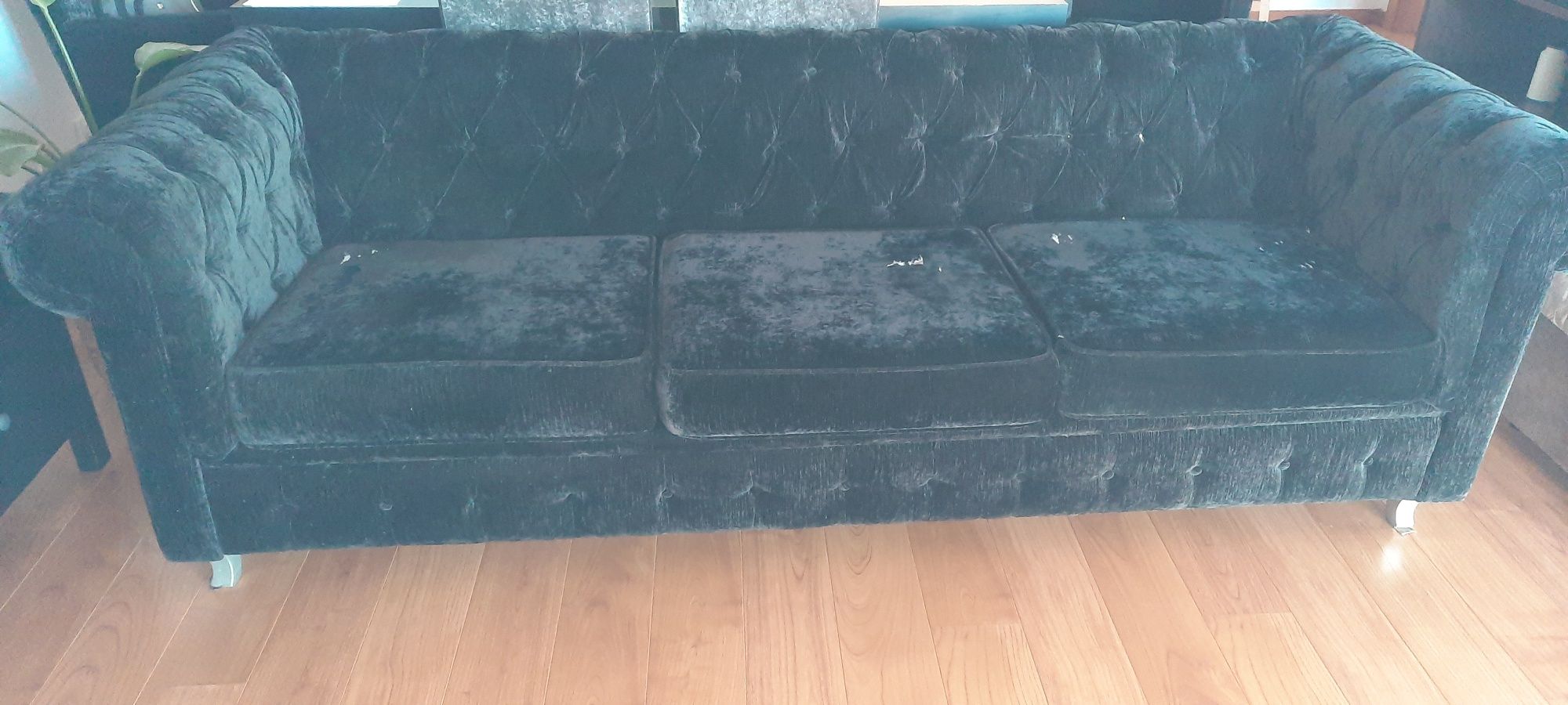 Sofá Chesterfield preto