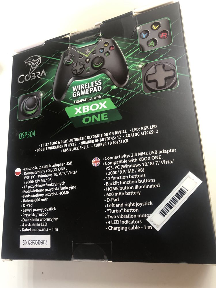 Беспроводной геймпад Savio Cobra QSP304 Black. PC. PS3. XBOX one