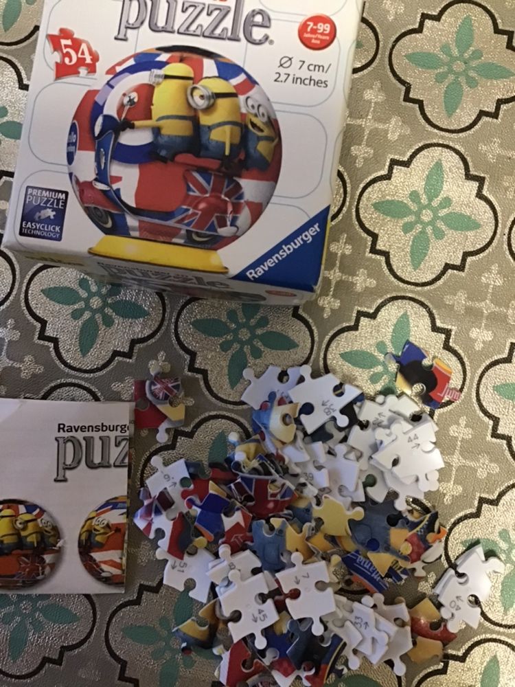 Пазли шар 3D минйон миньон minions 54 2шт ravensburger Англія