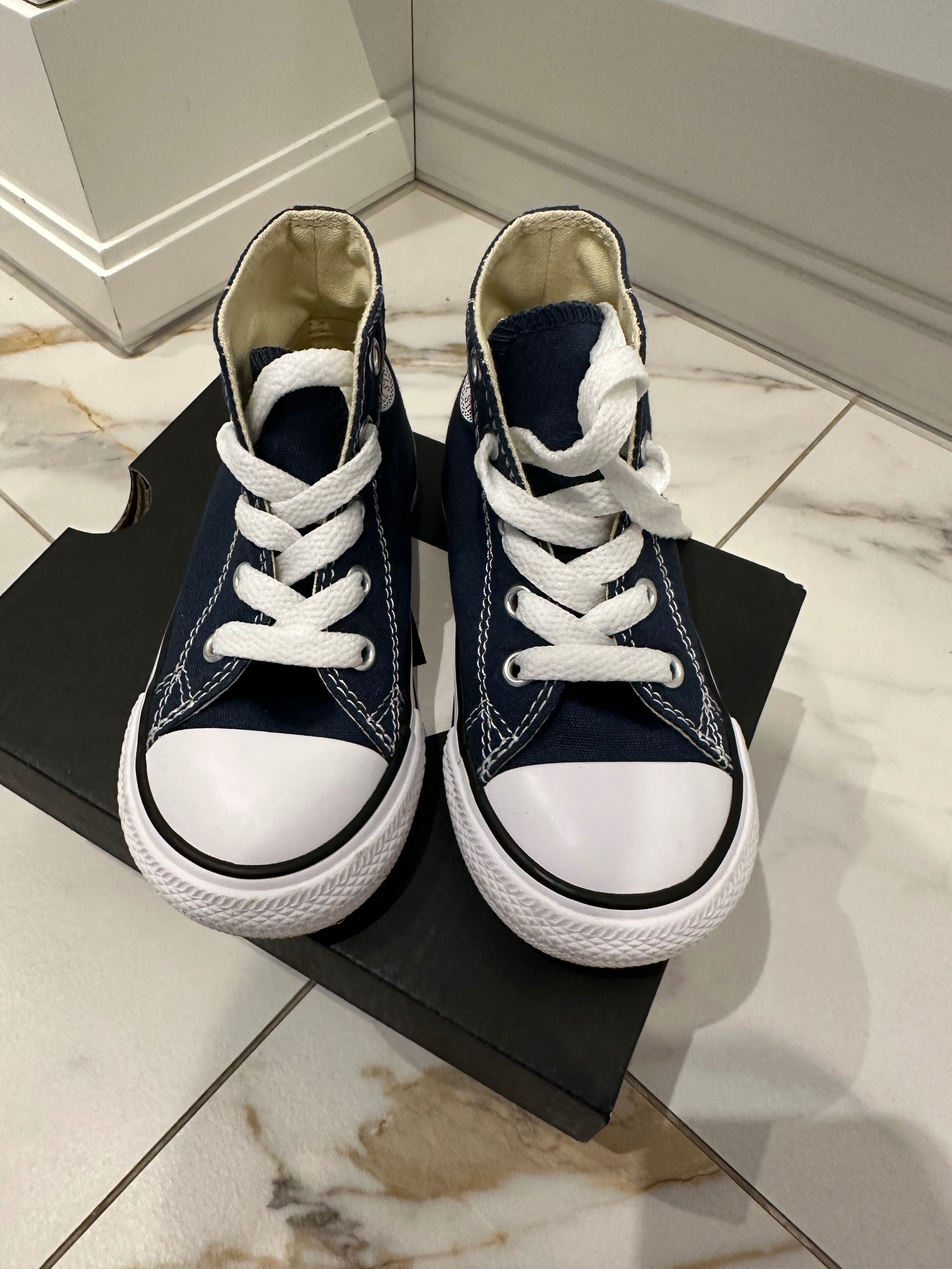 Дитячі кеди Converse 7J233 темно-сині 23 розмір (14 см)