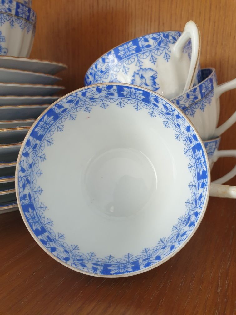 Lindo serviço de chá vintage 6 pessoas - porcelana Schirnding Bavaria