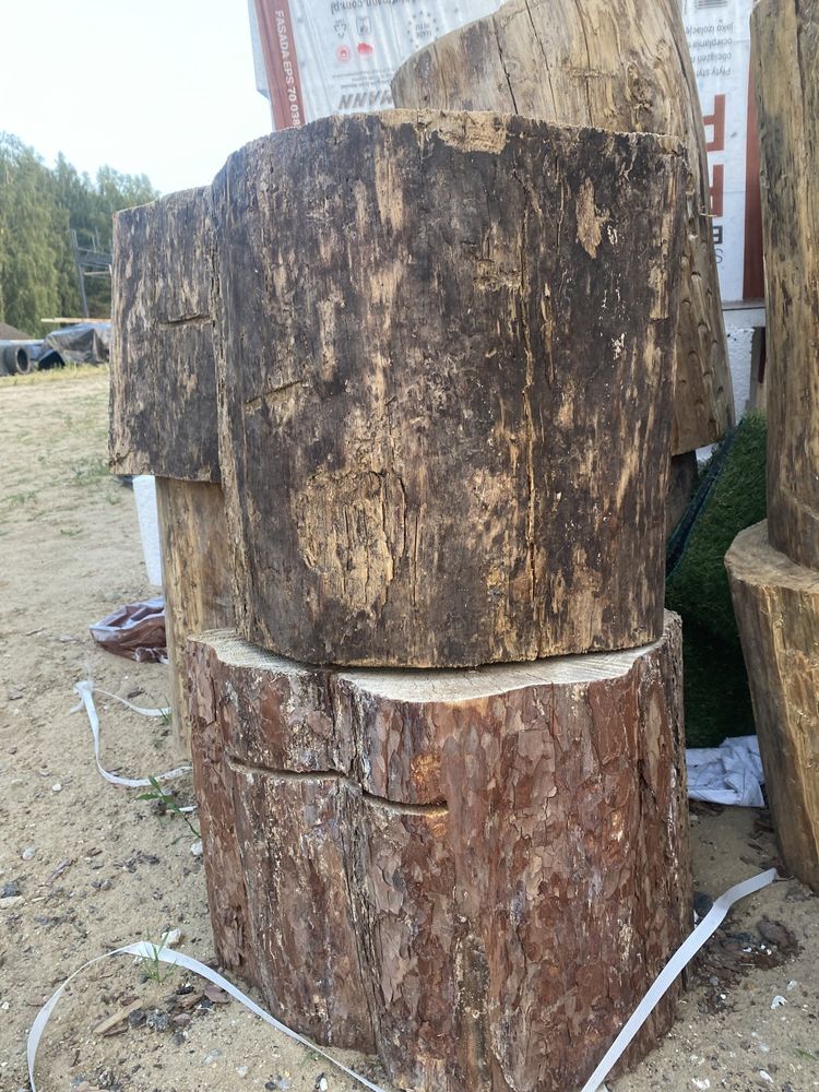 Pieniek drewniany do rąbania drzewa do ozdoby siedzisko