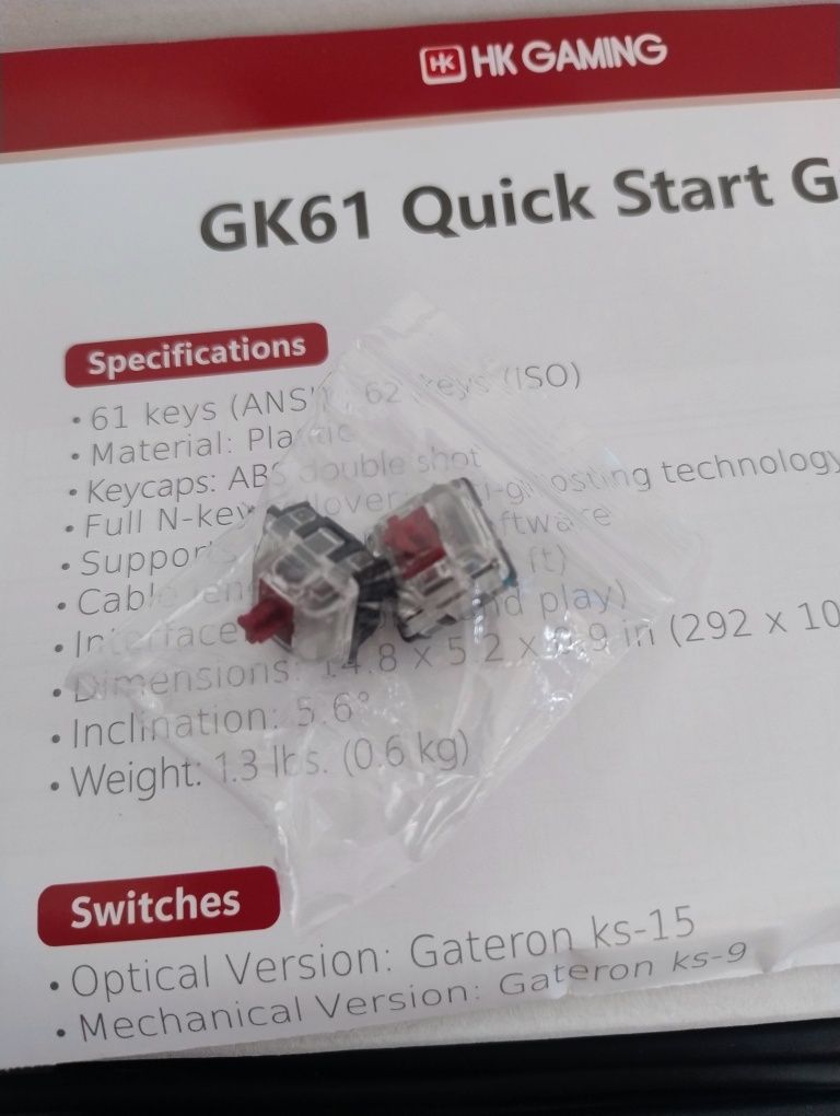 Klawiatura mechaniczna gamingowa GK61 v3 RGB