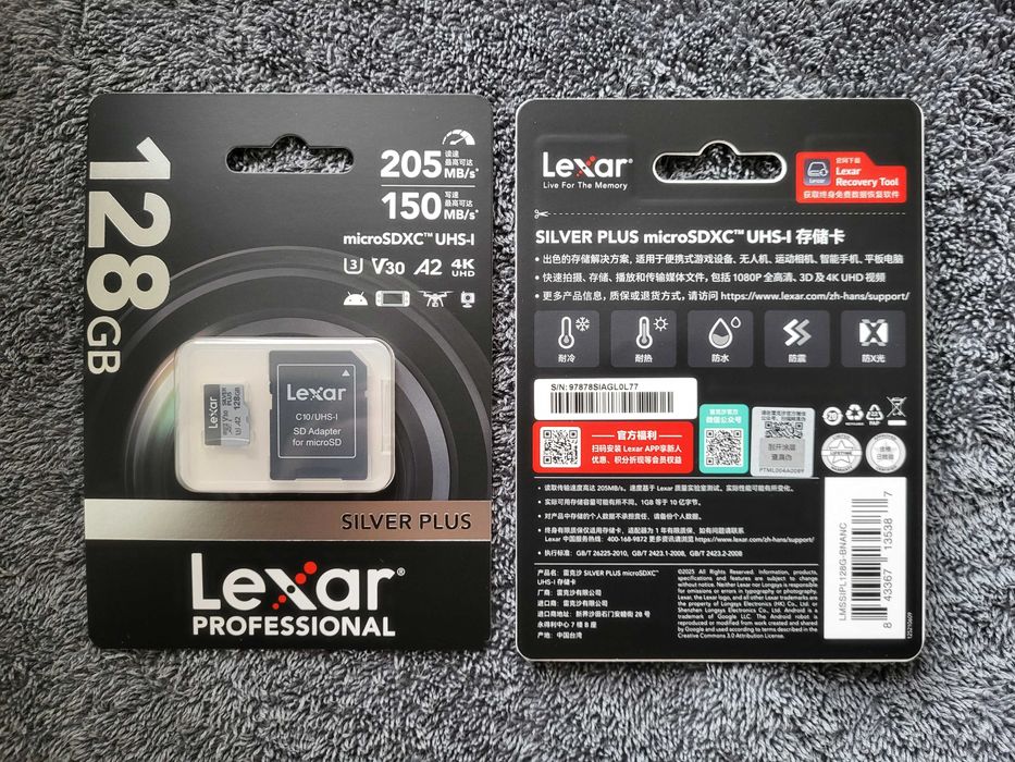 Карта памяти 128GB microSDXC Lexar Professional Silver Plus