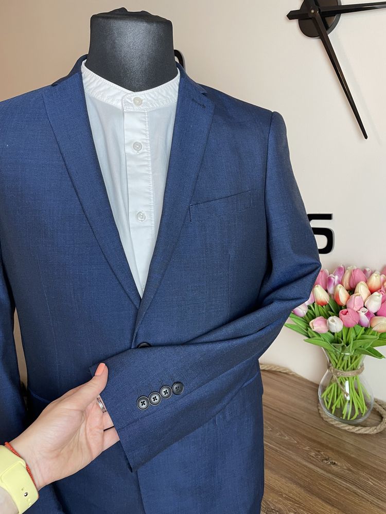 Męska marynarka granatowa Next Slim Fit rozmiar 50