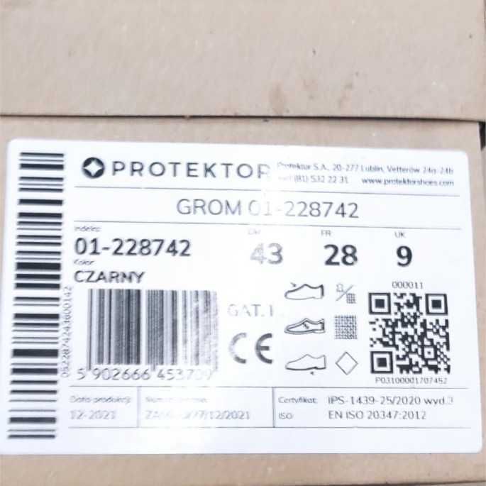 Buty taktyczne protektor Grom 01 rozmiar 43