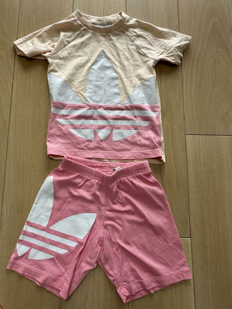 Komplet spodenki koszulka dla dziewczynki ADIDAS ORIGINALS rozm 98