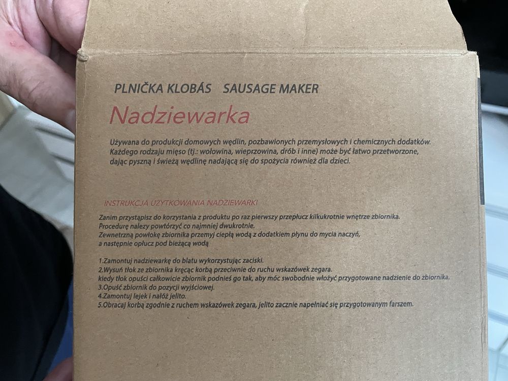 Witam serdecznie Nadziewarka do kielbasy 4 kg