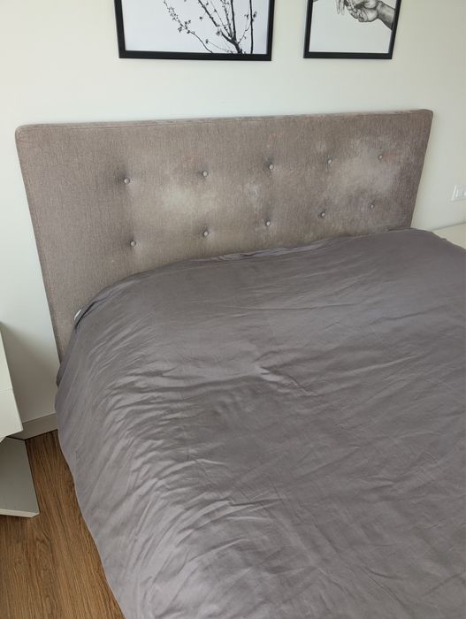 Cama Casal para colchão de 160x200 com banco de apoio