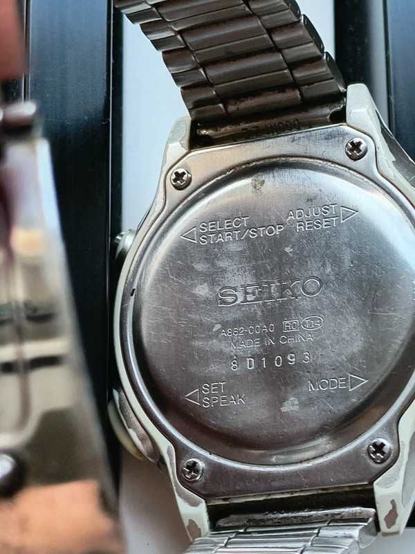 Seiko A862_00A0 cyfrowe, lata 90,bransoletka,gadający zegarek, sprawny