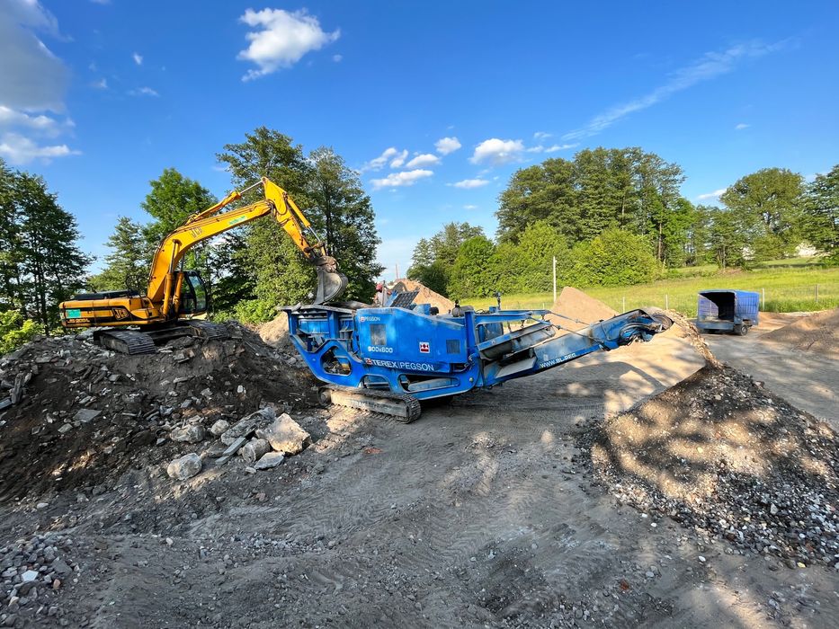 Usługi kruszarką, wyburzenia, roboty ziemne, rozbiórki