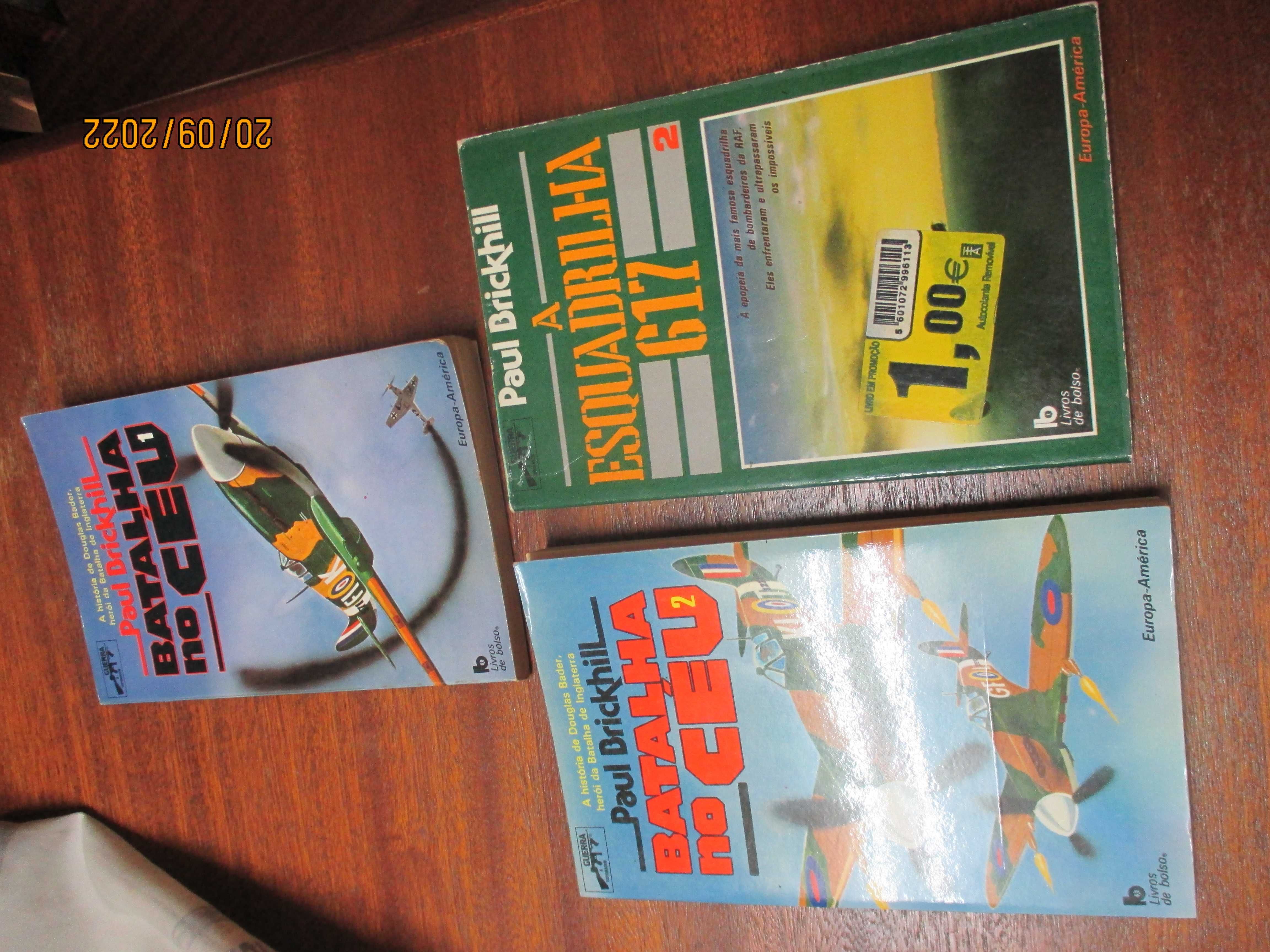 3 livros de bolso de Paul Brickhill