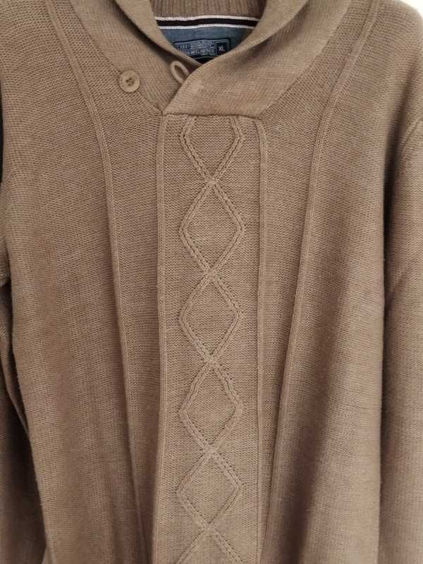 Męski sweter CARRY beżowy rozmiar XL