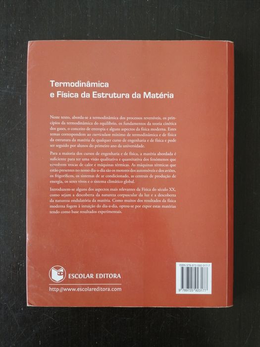 Termodinâmica e Física da Estrutura da Matéria - Livro