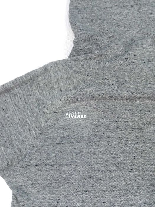 Szara miękka bluza męska z długim rękawem i kominem Diverse XS/S