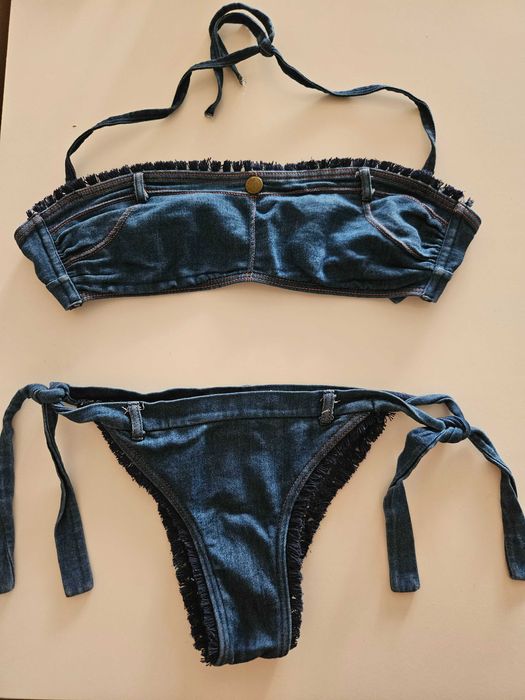 Stroj kapielowy S Calzedonia jeansowy