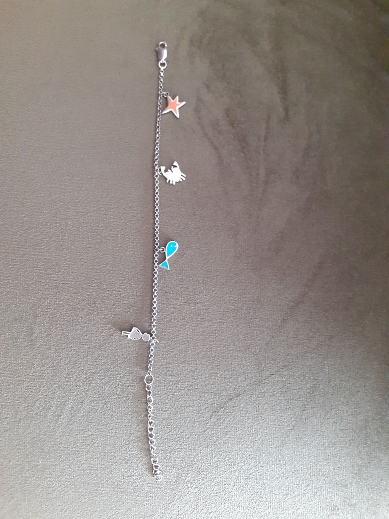 Pulseiras de criança em prata + Pingente de boneca em prata