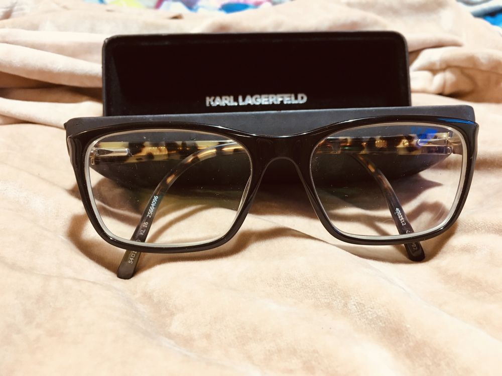 Karl  Lagerfeld okulary korekcyjne ramki etui oryginalne