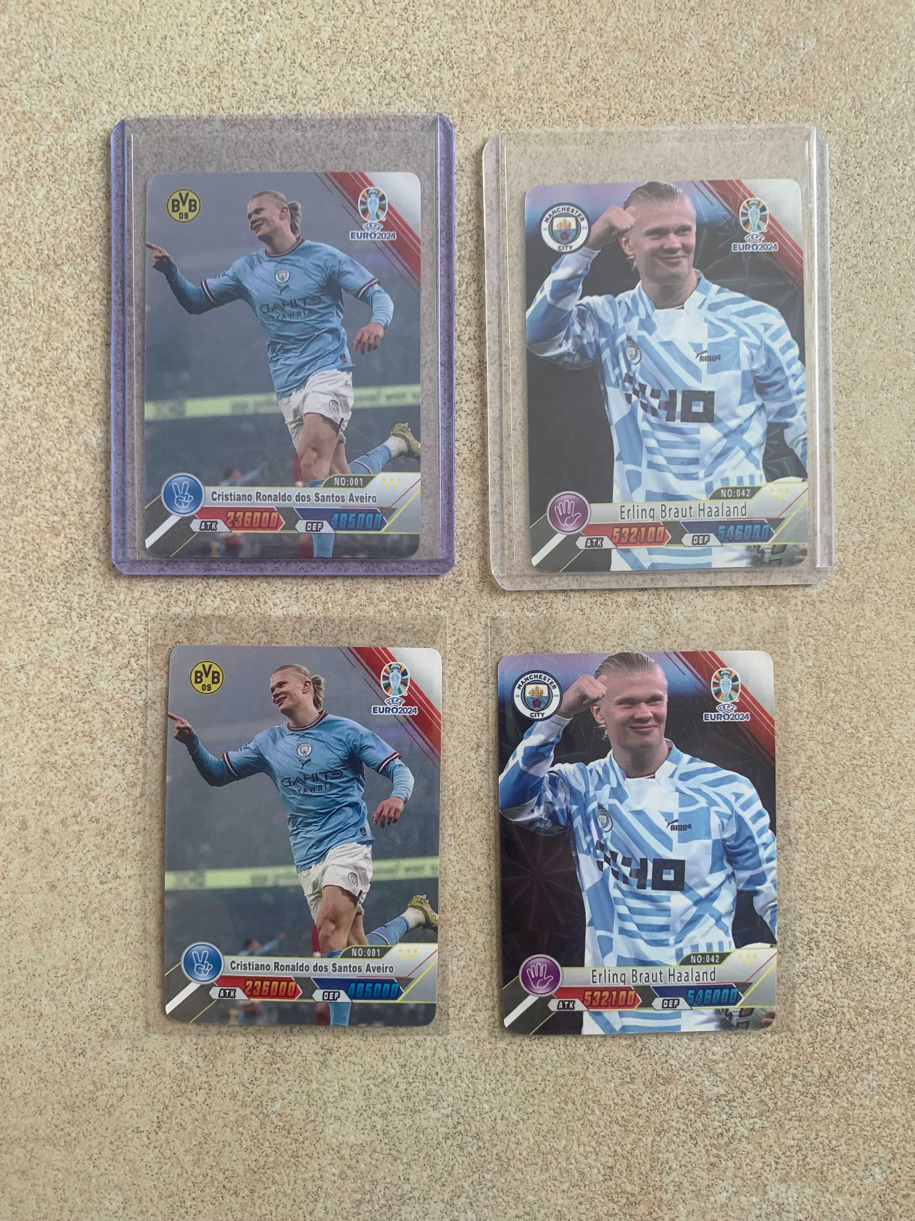 4x Cartas Erling Haaland - UEFA Euro 2024