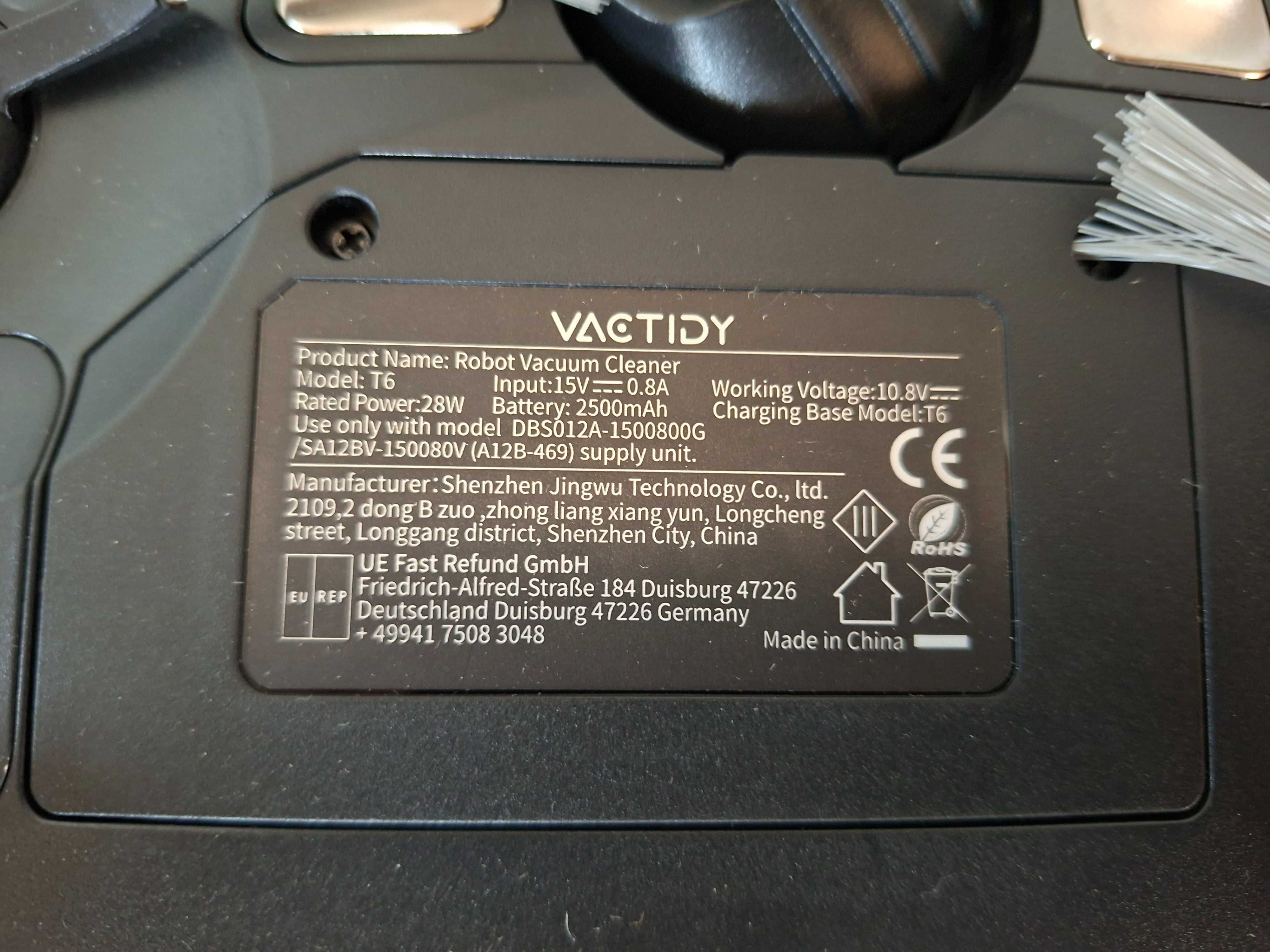 Robot sprzątający VACTIDY T6 czarny