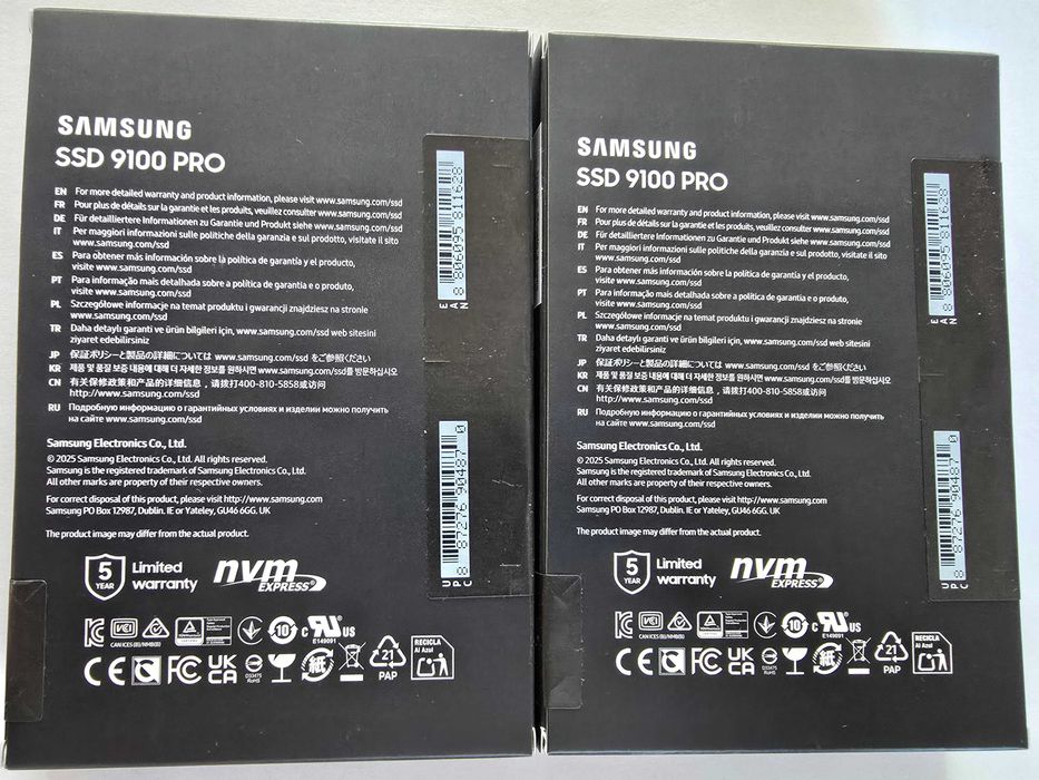 Samsung NVMe M.2 SSD 1TB 9100 Pro PCIe 5.0