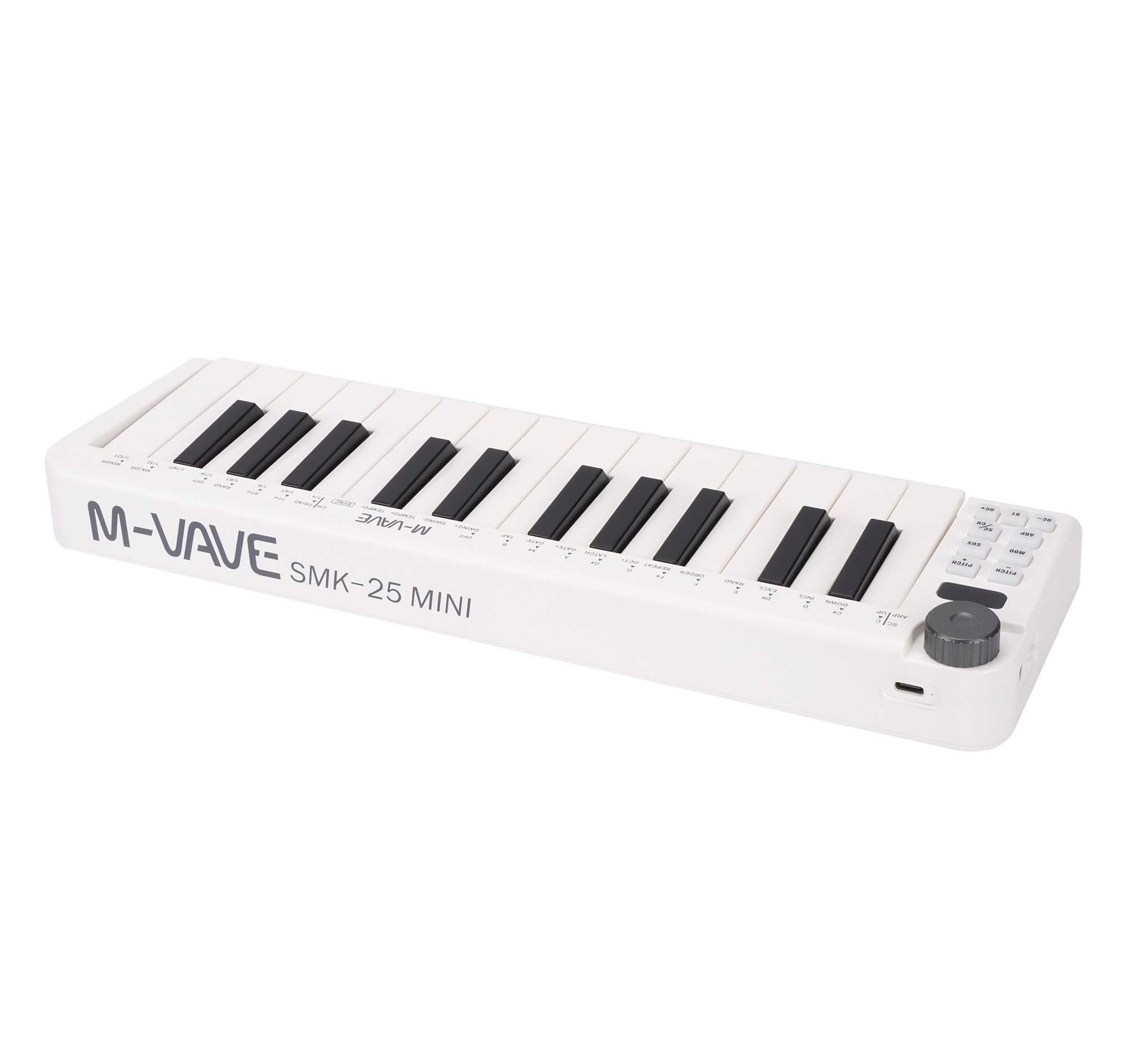 M-VAVE SMK 25 Mini MIDI Keyboard, Bluetooth, встроенный АКБ.