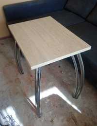 stół 70x50 na aluminiowych nogach z blatem